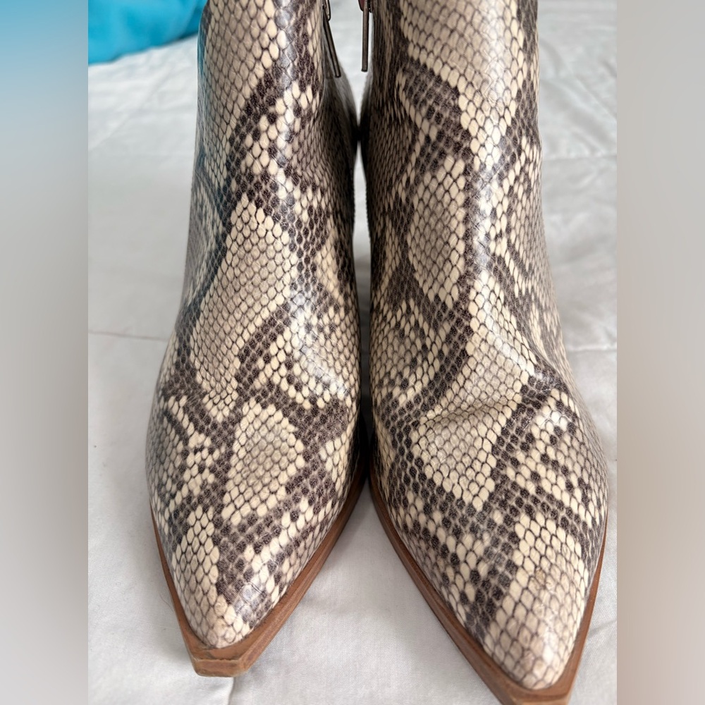 Chic Snakeskin Ankle Booties - Picture 6 of 8